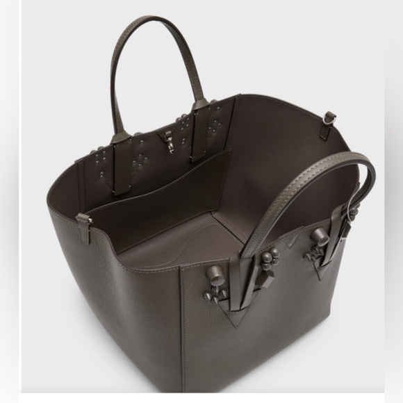 CHRISTIAN LOUBOUTIN Calfskin Empire Spike Studded Small Cabachic Tote in Rocket - Picture 4 of 6